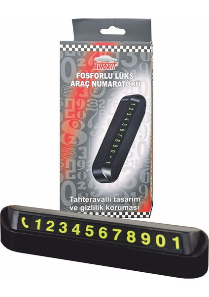 Autokit Fosforlu Lüks Araç Numeratörü
