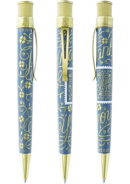 Usps Thank You Stamp Roller Kalem Blue Gray PRR-2259 modelleri