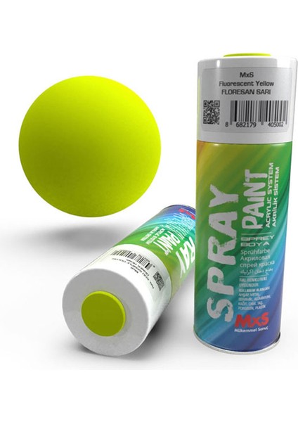 Mxs Akrilik Sprey Boya Floresan Sarı 400ML