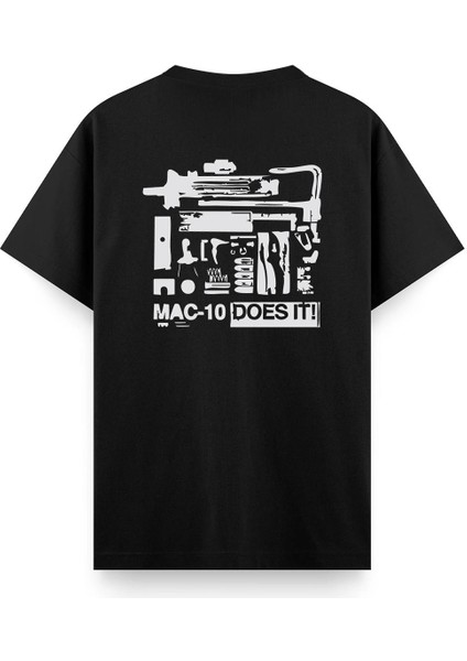 Mac 10 Sırt Baskılı Bisiklet Yaka Erkek Tshirt