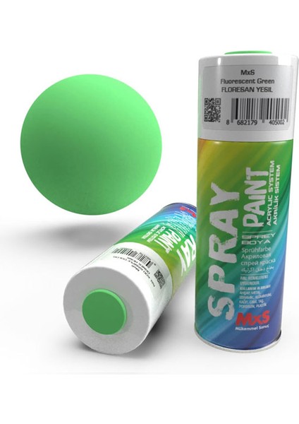 Mxs Akrilik Sprey Boya Floresan Yeşil 400ML