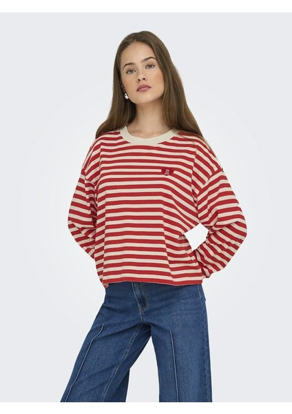 Lıvına Çizgili Kadın Sweat 15359682