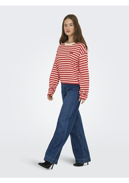 Lıvına Çizgili Kadın Sweat 15359682 fırsatları
