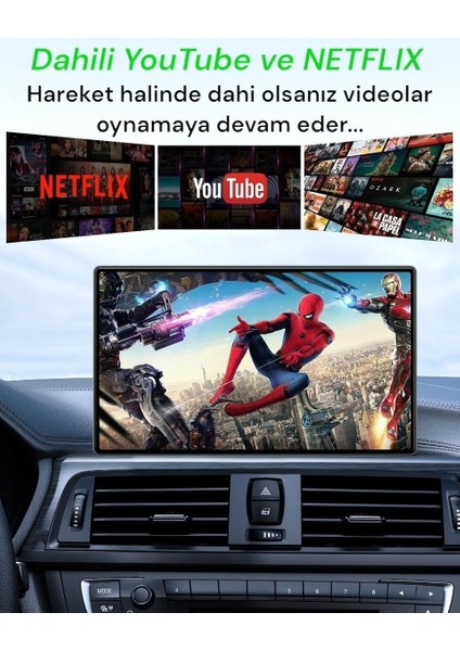 Audi Q3 3in1 2-16GB Ai Box Hareket Halinde Video Izleme Youtube + Netflix + ANDROID13 modelleri