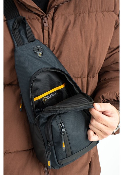 Şık Siyah Çapraz Bodybag, Ayarlanabilir Erkek Çanta fiyatları