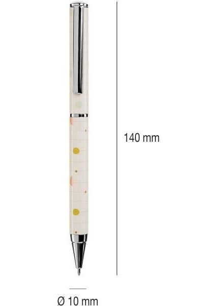 Metal Geométrico Özel Kutusunda 0.7 mm Tükenmez Kalem modelleri