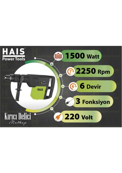 Hais Kırıcı Delici Matkap 1500 Watt 10.1 kg Z1C-ZT2-52 modelleri