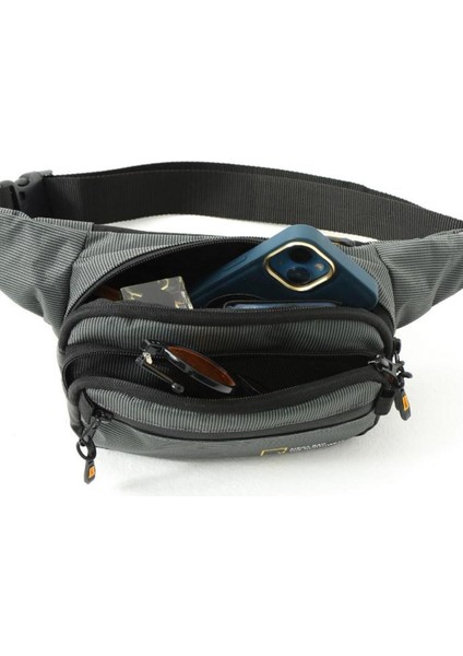 Gri Çok Cepli Erkek Bel Çantası, Fonksiyonel ve Şık Omuz Çantası modelleri