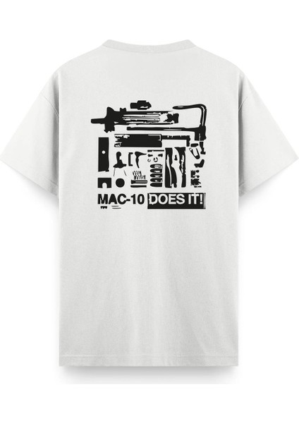 Mac 10 Sırt Baskılı Bisiklet Yaka Erkek Tshirt