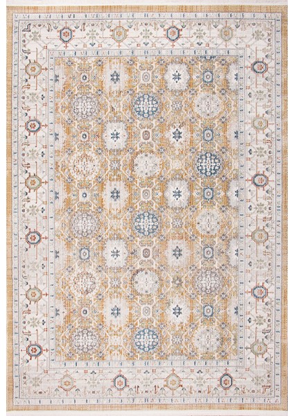 Sofia, Vintage Desenli Sanatsal Cross Dokuma Salon ve Oturma Odası Halısı