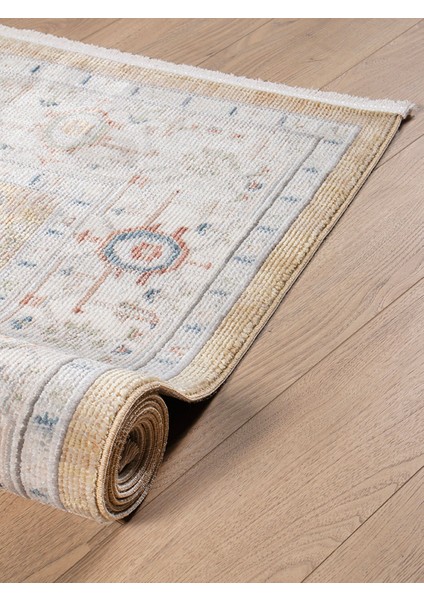 Sofia, Vintage Desenli Sanatsal Cross Dokuma Salon ve Oturma Odası Halısı fırsatları