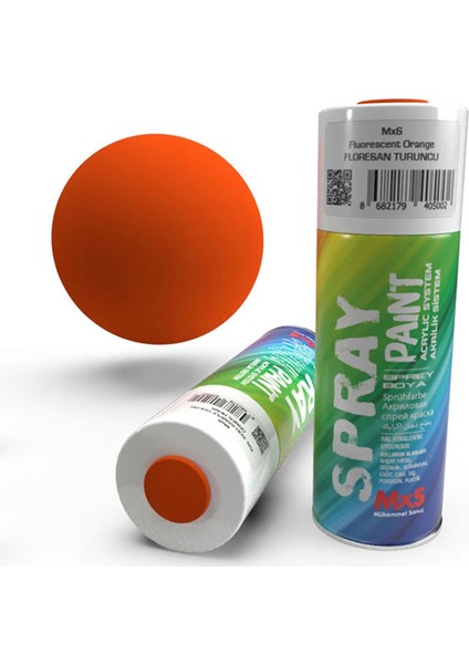 Mxs Akrilik Sprey Boya Floresan Kavuniçi 400ML