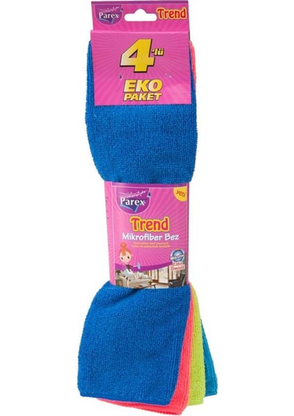 Parex Trend Mikrobiber Temizlik Bezi 4’lü Eko