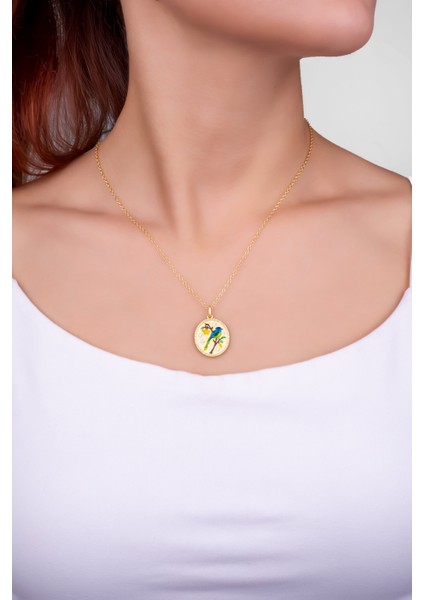 Serenat Kuşu 18 Ayar Sarı Altın Kaplama 44 cm Gümüş Kolye fiyatları