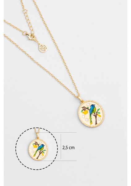 Serenat Kuşu 18 Ayar Sarı Altın Kaplama 44 cm Gümüş Kolye modelleri