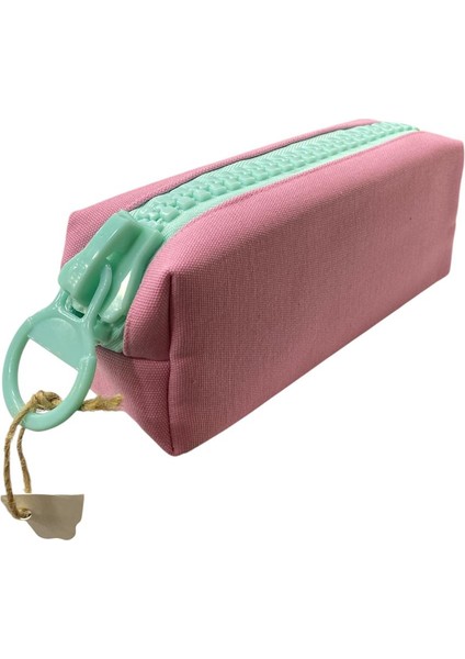 Keten Pastel Kalın Fermuarlı Kalem Kutu