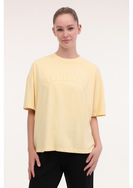 Wl Gale 11SY788 5fx Sarı Kadın Kısa Kol T-Shirt