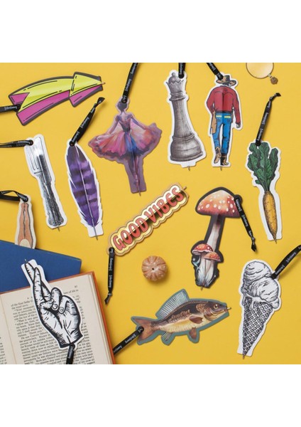 Eclectionery Flat Kalemli Kitap Ayracı - Fish modelleri