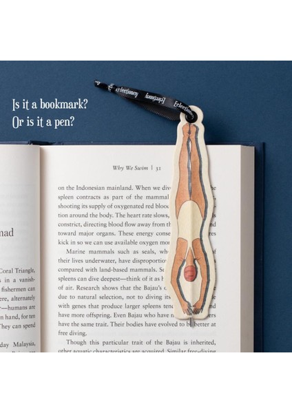 Eclectionery Flat Kalemli Kitap Ayracı - Balina fırsatları