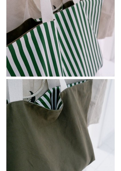 çift Yön Kullanılabilen Canvas Çok Amaçlı Plaj Çanta fırsatları