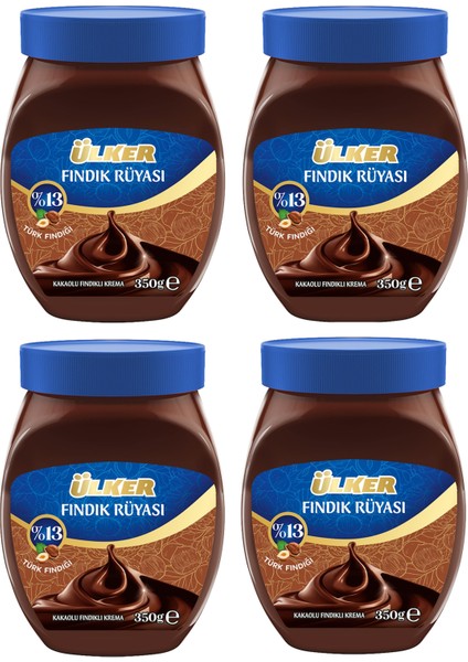 Fındık Rüyası Kakaolu Fındık Kreması 350 gr x 4 Adet