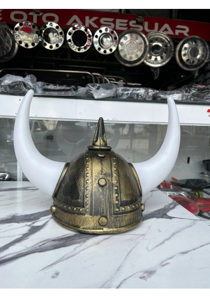 Çakmaklık Girişli Kırmızı Ledli 12-24 Volt Viking Kask