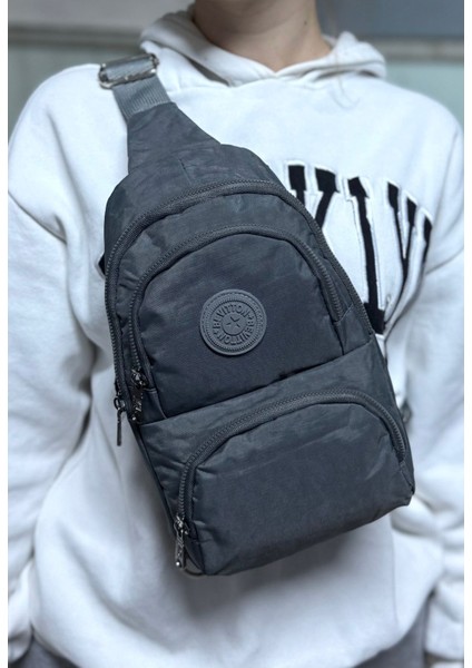 Unisex Günlük Kullanışlı Çapraz Bel Çantası GRY3300 Gri, Şık ve Hafif Tasarım.