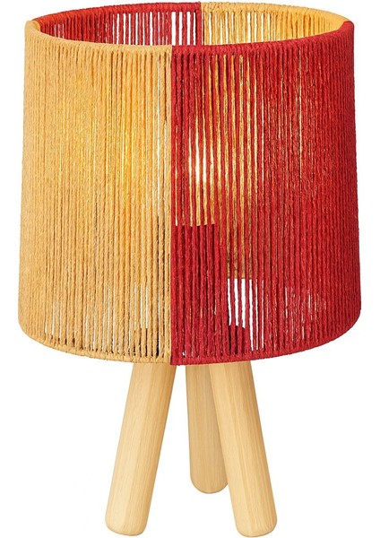 Amberwood El Örgüsü Masa Lambası – Kırmızı & Keten Renkli fiyatları