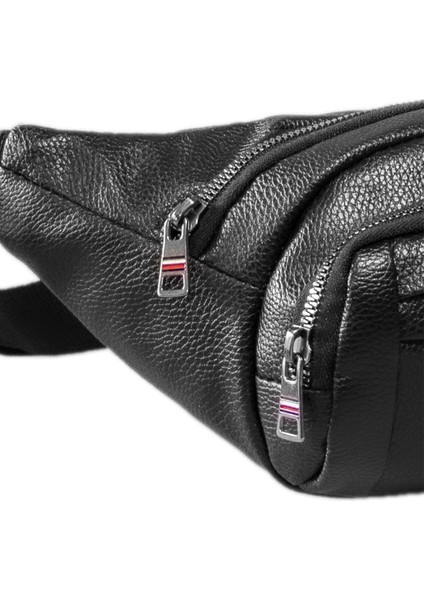 Şık Suni Deri Bel ve Göğüs Çantası, Siyah, Hafif ve Kullanışlı, Modern Tasarım