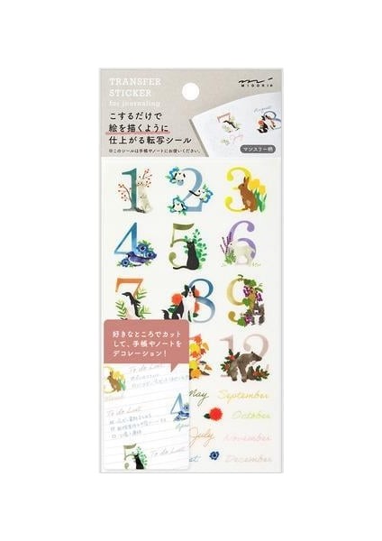 Sticker Transfer Motif Monthly