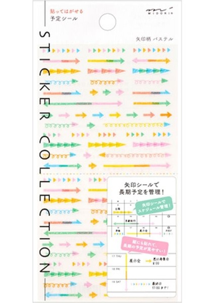 Sticker Achievement, Schedule Arrow-Shaped Pastel