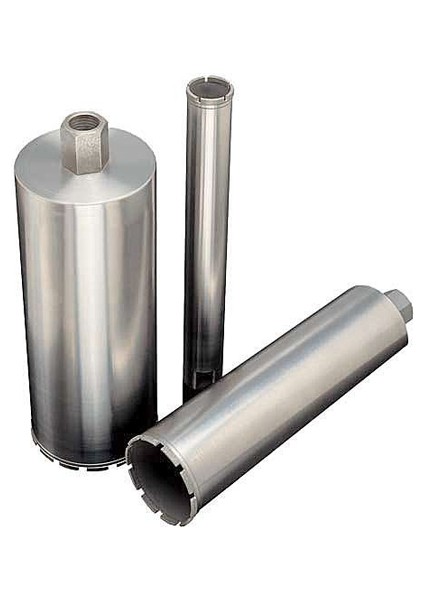 Sedef Power 160 mm (6") Lazer Kaynaklı Gümüş Karot Delici Uç 450 mm – UNC 1 1/4" M41x2 Bağlantılı (14 Segment)