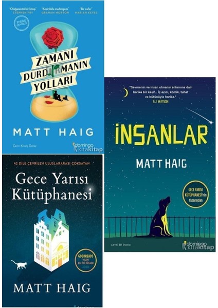 Gece Yarısı Kütüphanesi - Insanlar - Zamanı Durdurmanın Yolları - Matt Haig 3 Kitap Set
