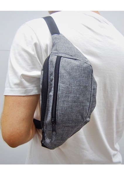 Gri Çok Amaçlı Çanta, Bel ve Omuz Kullanımı, Cepli, Çapraz Tasarım fiyatları