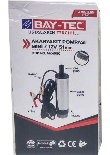 MK4960 24V 51 Mmakaryakıt Mazot Pompası Mini modelleri