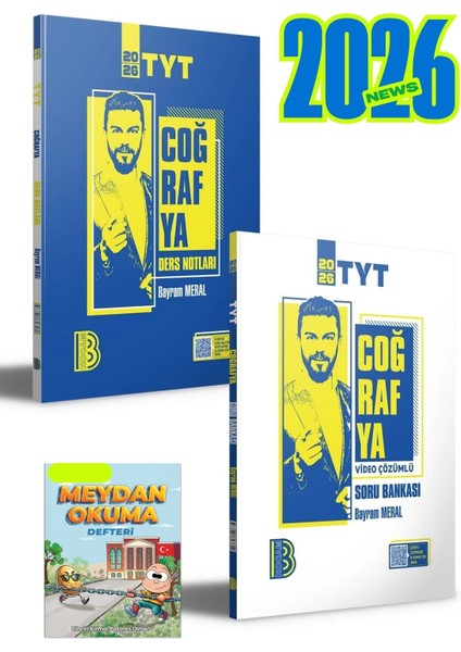 2026 Tyt Coğrafya Ders Notları ve Çözümlü Soru Bankası Seti 2 Kitap