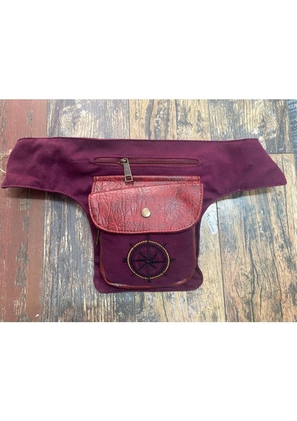 Nakışlı Çok Cepli Günlük Bel Çantası, Şık ve Kullanışlı Seyahat Aksesuarı