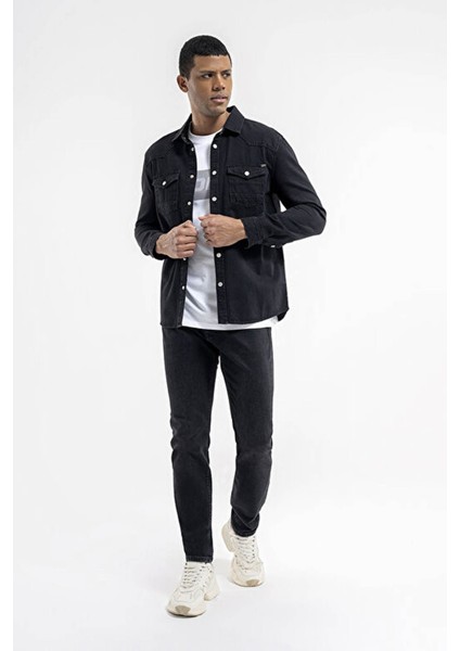 Siyah Erkek Gömlek LF2035732