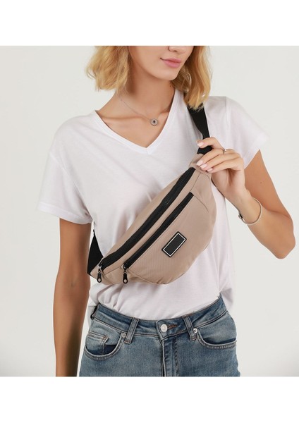 Kahverengi Çok Fonksiyonlu Çapraz ve Bel Omuz Çantası