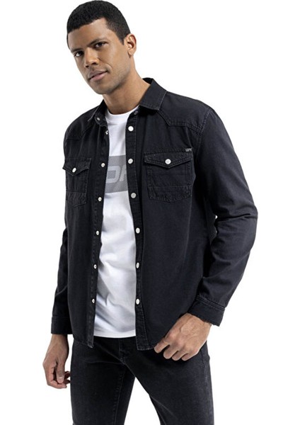 Siyah Erkek Gömlek LF2035732 fiyatları