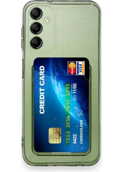 Samsung Galaxy M15 Kılıf Kart Şeffaf Silikon - Şeffaf