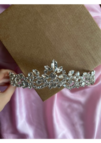 D15 Barok Desenli Kristal Taşlı Gelin Tacı Işıltılı ve Zarif Düğün Tacı Gelintacı Nikah Tacı Kına Tacı indirimleri