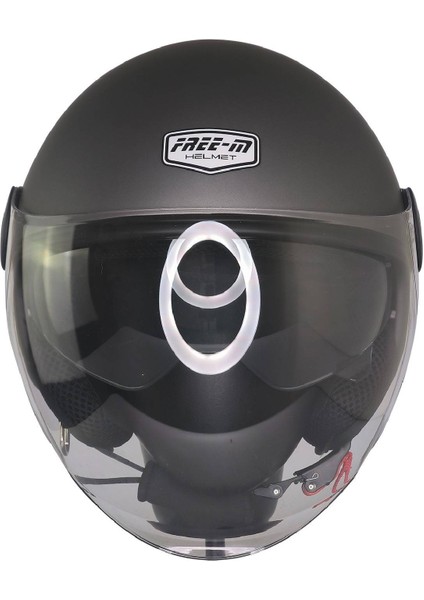 Motosiklet Yarım Kask Güneş Vizörlü Ece 22.06 Motor Kaskı Mat Grey fiyatları