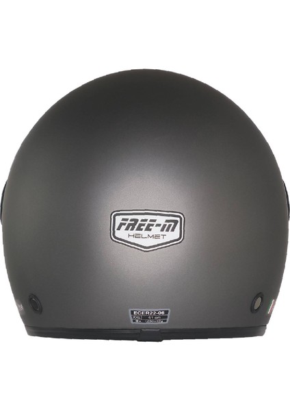 Motosiklet Yarım Kask Güneş Vizörlü Ece 22.06 Motor Kaskı Mat Grey fırsatları