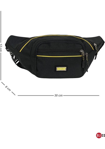 Unisex Günlük Çok Amaçlı Siyah Bel ve Omuz Çantası fiyatları
