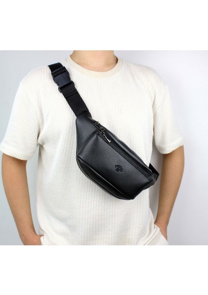 Kahverengi Erkek Çok Cepli Omuz ve Bel Çantası, Şık ve Kullanışlı Tasarım