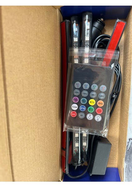 Rgb Renkli Ayak Altı Lamba – Kumandalı, Çok Fonksiyonlu, 12V Araç Içi LED Aydınlatma modelleri