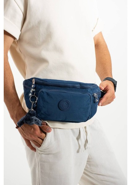 Lacivert Su Geçirmez Bel Çantası, Şık ve Dayanıklı Bodybag Tarzı Ürün