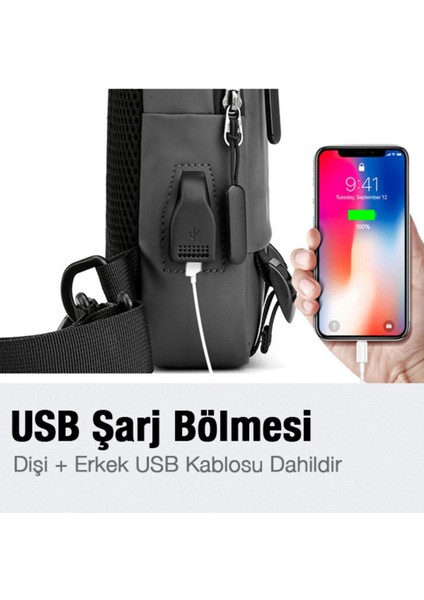 Gri Çok Fonksiyonlu Su Geçirmez USB Girişli Erkek Bel ve Sırt Çantası indirimleri