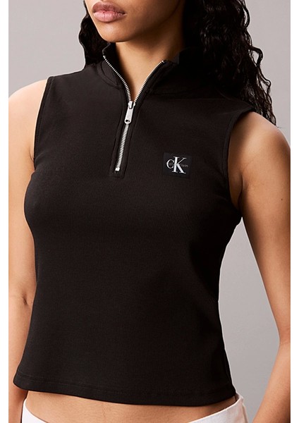 Kadın Etiketli Kolsuz Yarım Fermuarlı Siyah Bluz LV047C909G-UB1 indirimleri